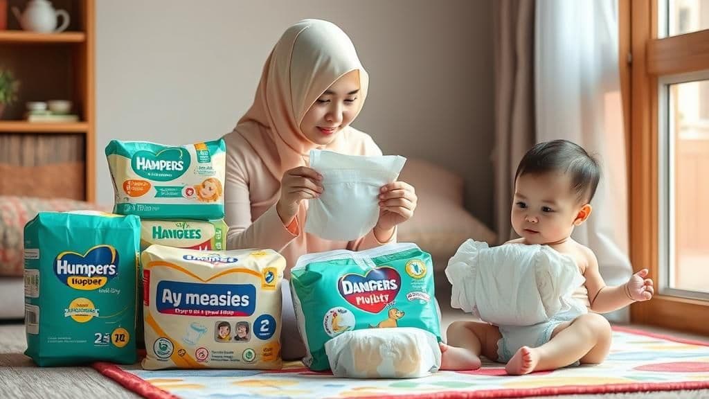 Lampin pakai buang terbaik untuk bayi malaysia: review & perbandingan