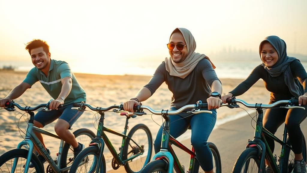 Aktiviti Luar: Senaman Berbasikal Di Pantai Kuala Lumpur