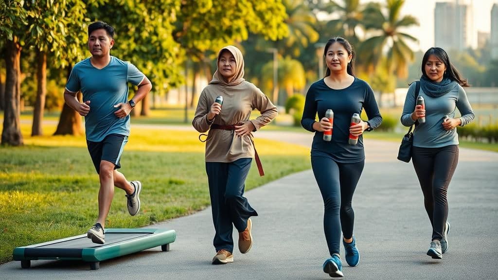 Senaman ringan untuk meningkatkan kekuatan otot di Kuala Lumpur